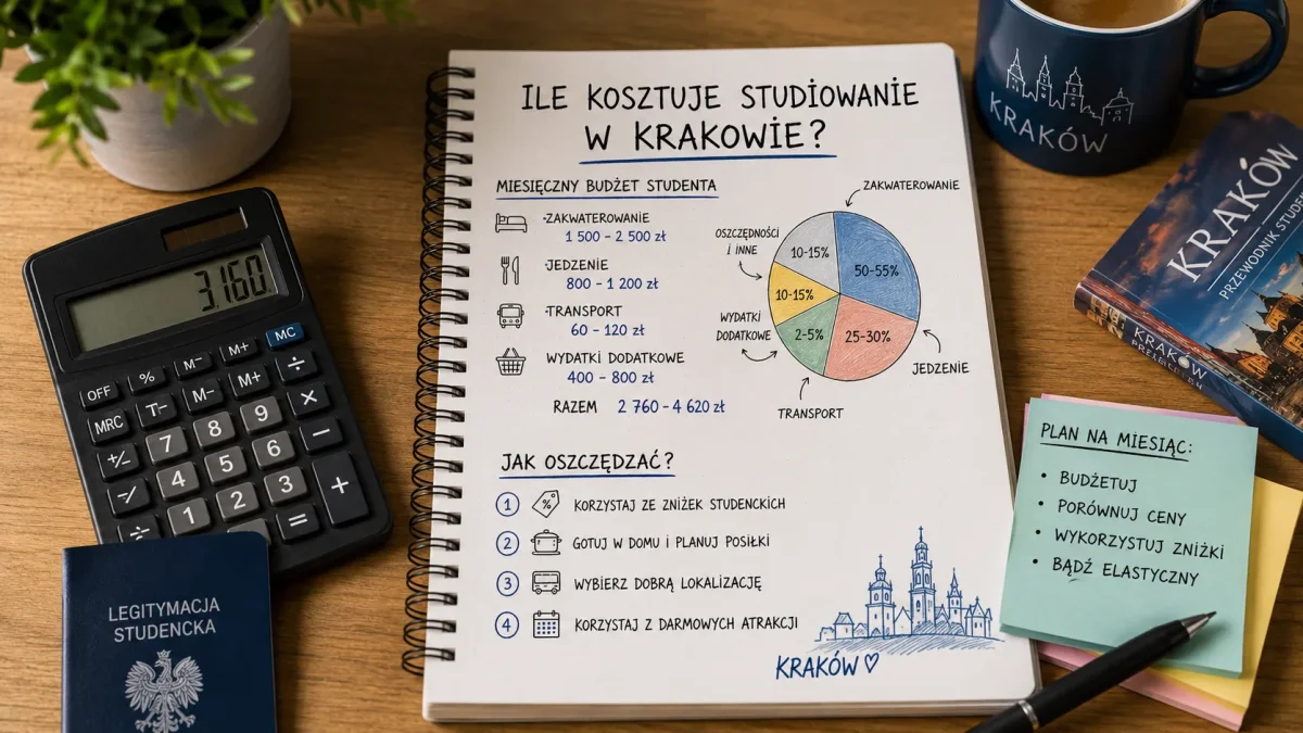 Ile kosztuje studiowanie w Krakowie - koszty życia i zakwaterowania studenta